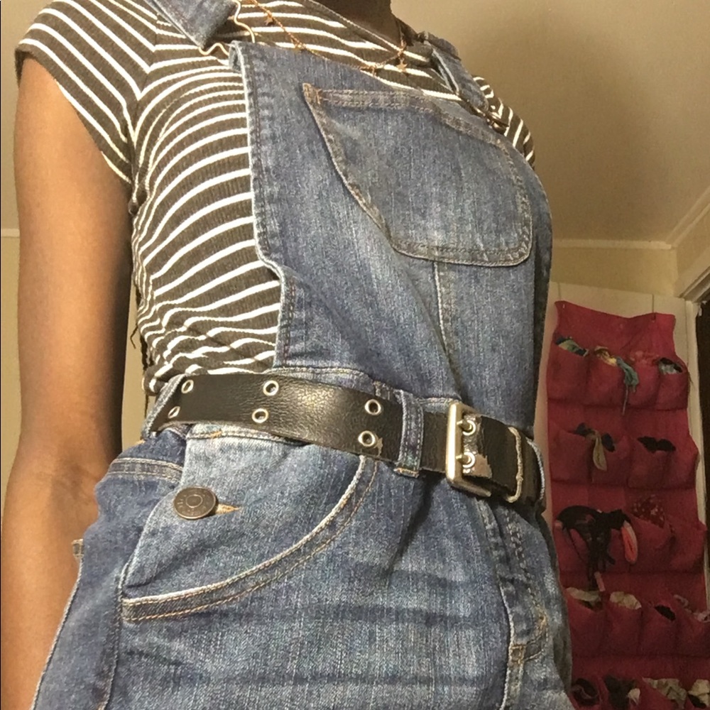 overall jean dress